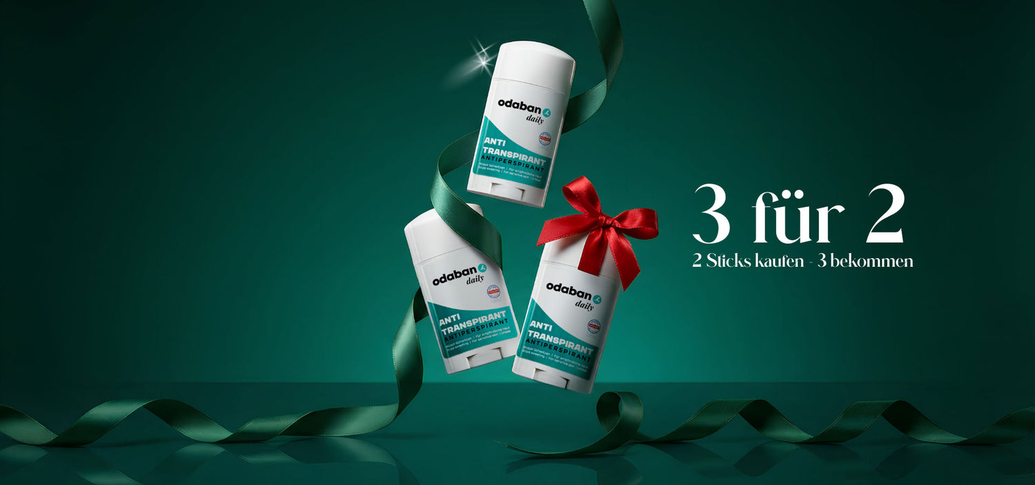2 odaban Sticks kaufen und den 3. gratis geschenkt bekommen - gegen schwitzen und Schweißflecke