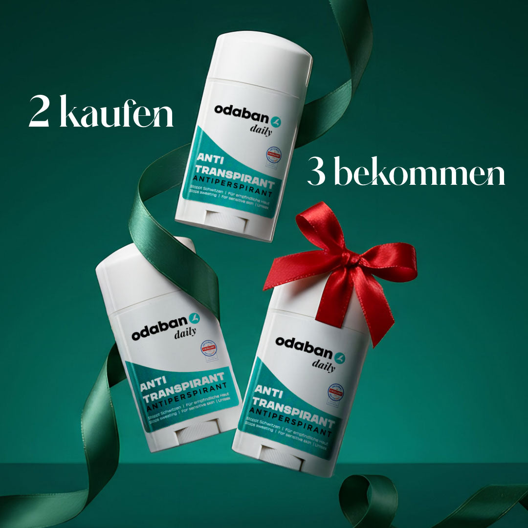 2 odaban Sticks kaufen und den 3. gratis geschenkt bekommen - gegen schwitzen und Schweißflecke
