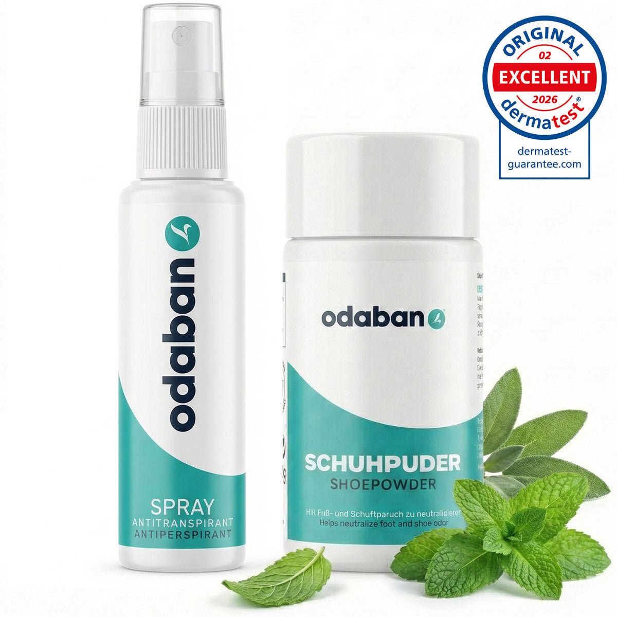 odaban® Antitranspirant Spray + Fuß - und Schuhpulver Set - odaban®